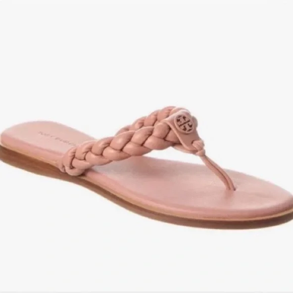 Tory Burch Benton Braided Leather Thong Sandals - Picture 11 of 11